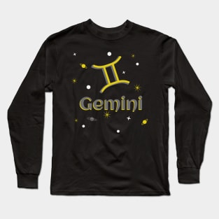 Star sign Gemini twins Symbol Long Sleeve T-Shirt